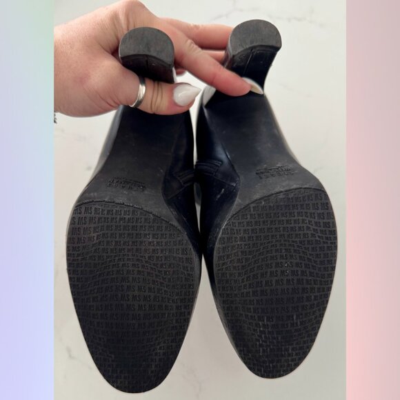 Stuart Weitzman “Gran” Black Polished Calf Leather Booties – Size 7 - Picture 8 of 11